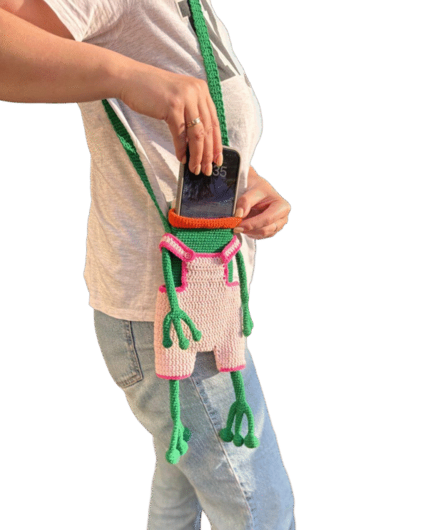 Frog-Face Mobile Case Purse - Image 3