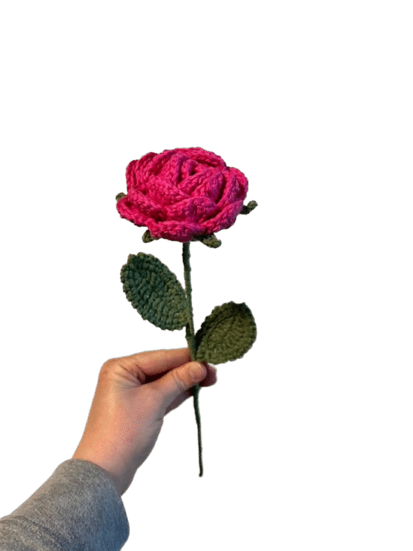 Crochet Rose Flower (1piece) - Image 8