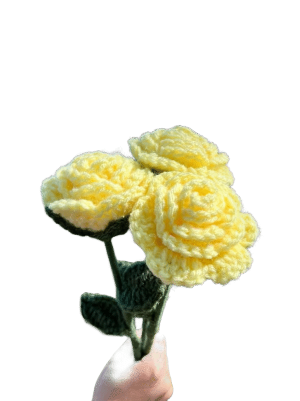 Crochet Rose Flower (1piece) - Image 2