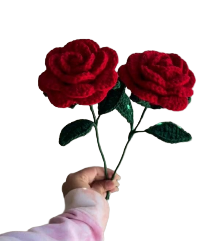 Crochet Rose Flower (1piece)
